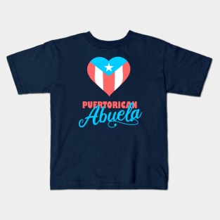 Puerto Rican Abuela Boricua Flag Grandma Gifts Kids T-Shirt
